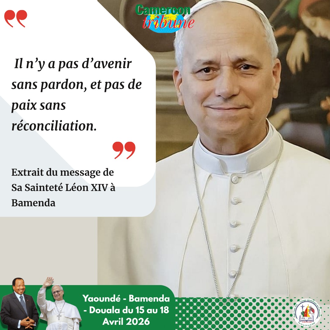CamerounTribune's tweet image. #PapeLéonXIV : « Il n’y a pas d’avenir sans pardon, et pas de paix sans réconciliation. » 
Extrait du message du souverain pontife à #Bamenda