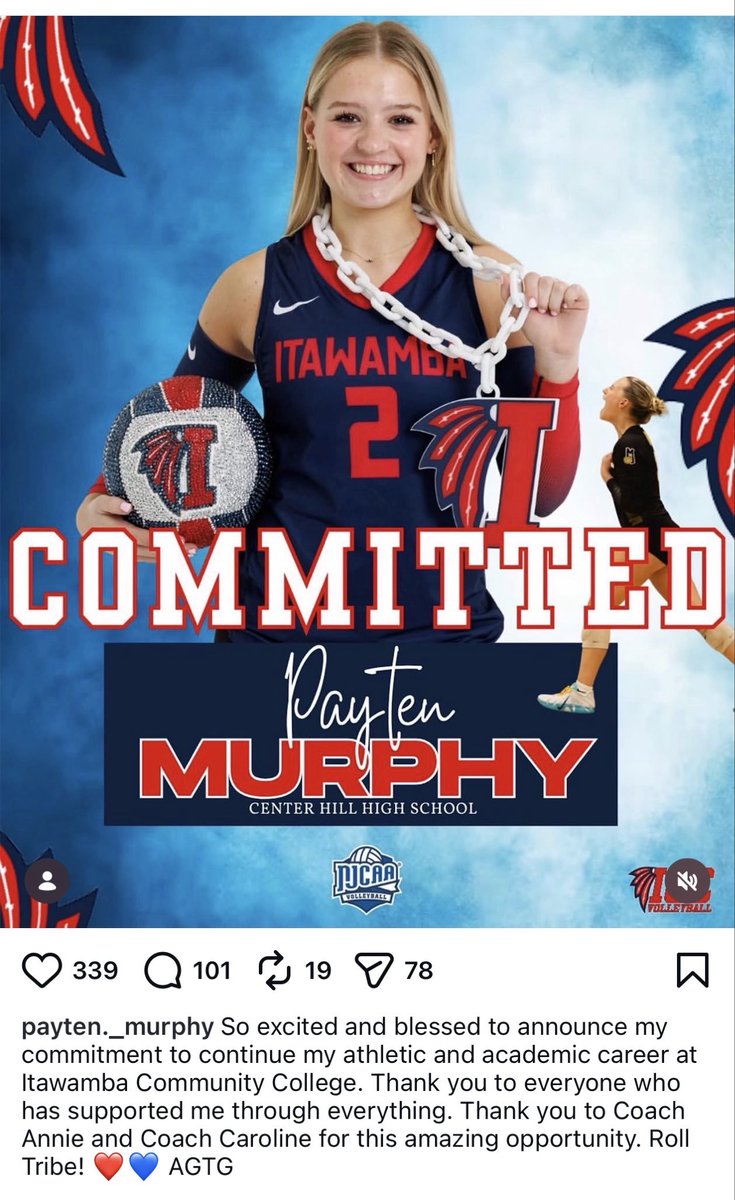 CoachOwensCHHS's tweet photo. 🏐Congratulations to Payten Murphy on her commitment to ICC to play volleyball! Still a lot to do here next year but super excited for what’s to come! So proud 🏐 https://t.co/Jmu8n6FhdB