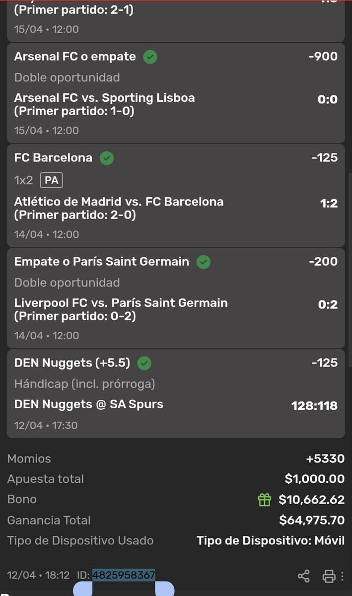 ch330802's tweet photo. @juan211197 @playdoitmexico Si, me anularon los dos juegos de NBA, tenían que pagarme 65k y me pagaron solo 21k https://t.co/TLEctD2JAj