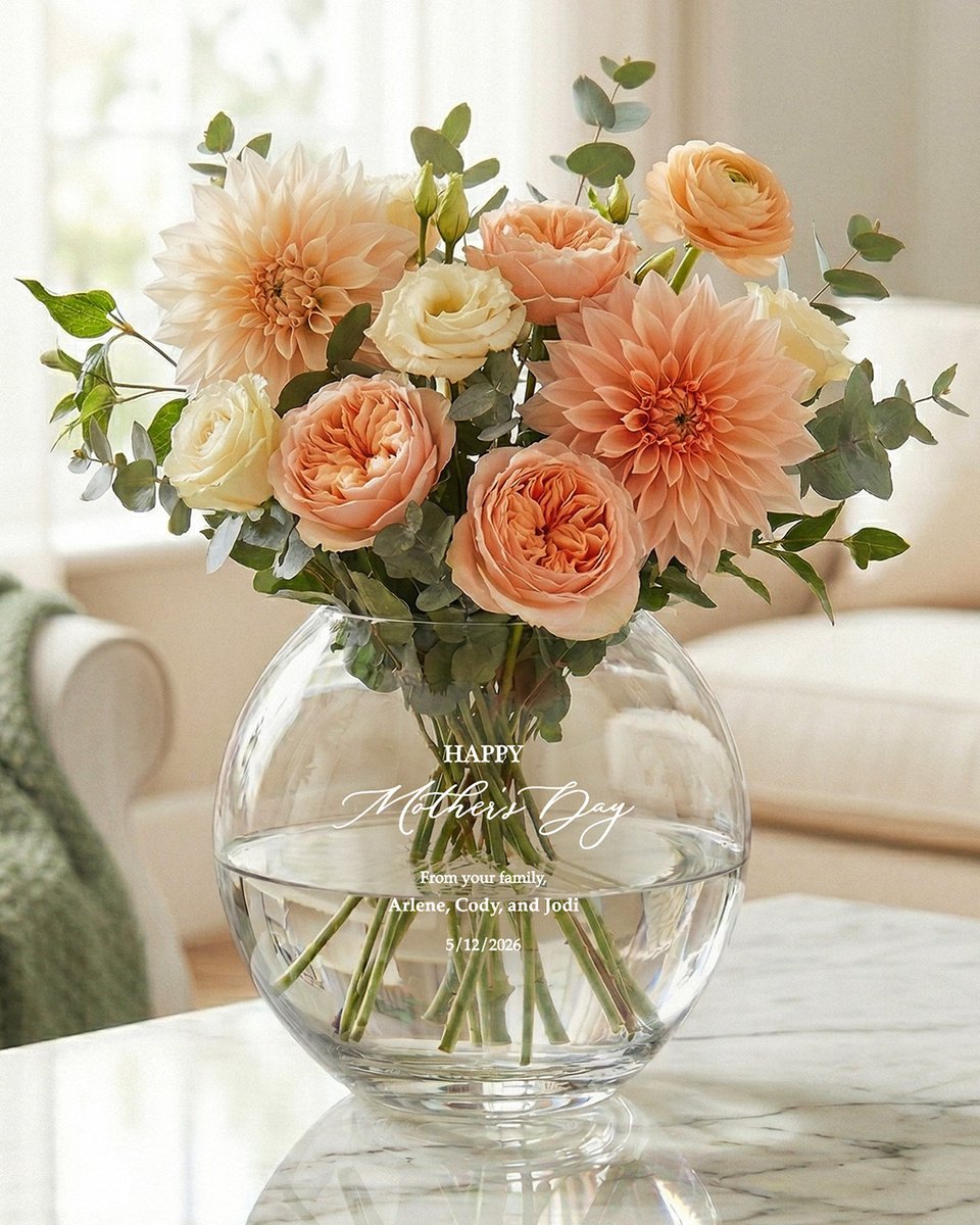 Spoil Mom with an everlasting note proclaiming your love &amp; appreciation! Our LSA Flower Round Bouquet Vase (SKU260084) will forever remind her of your special bond.💐

Save 10% off Mother's Day categories with code LOVEMOM1026, ends 5/10.
crystalplus.com/lsa-flower-rou…
#MothersDay #Vase