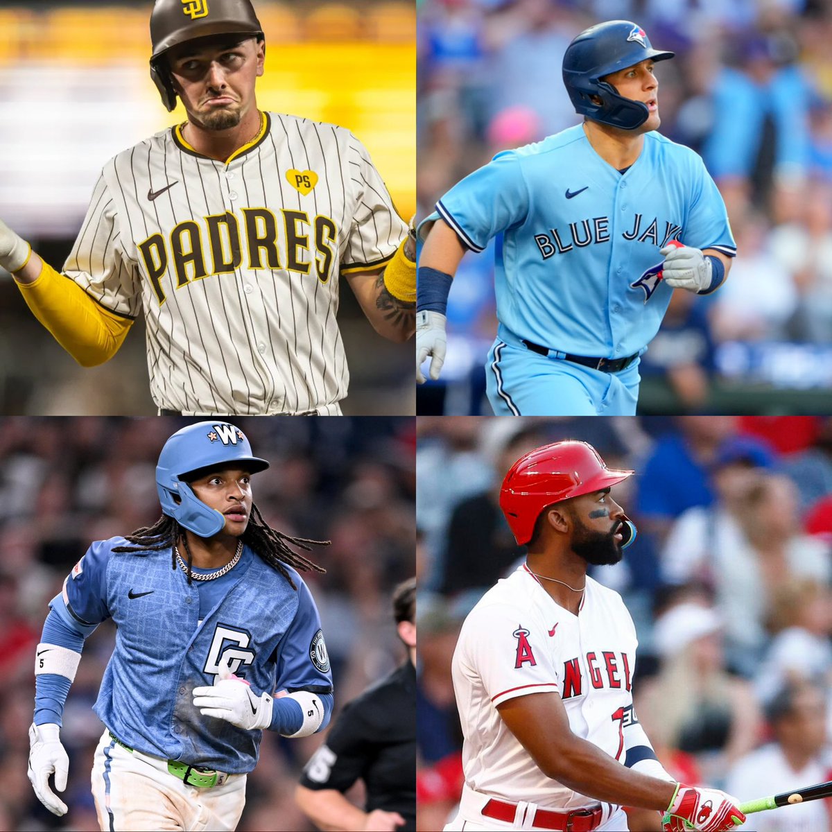 graypicks4u's tweet image. April 16th Full Card⚾️

Jackson Merrill Over 1.5 H+R+RBI 1u (-115)
Dalton Varsho Over 1.5 H+R+RBI 1u (-105)
CJ Abrams + Jo Adell 1+ Hit .85u (+121)

Abrams starts in 15 get it in quick‼️