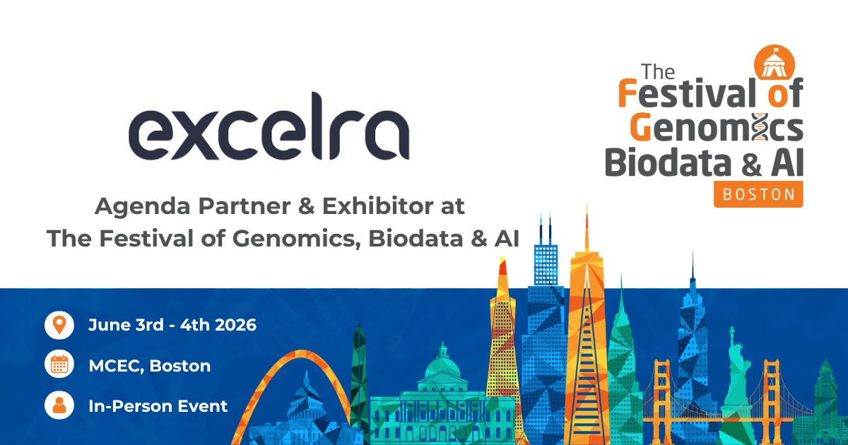 FLGenomics's tweet image. Hear from @excelra at The Festival of Genomics, Biodata &amp;amp; AI in Boston this June! Don’t miss their talk, head to the website and register now: hubs.la/Q04cmvDc0 #FOGBoston #genomics #biodata #AI
