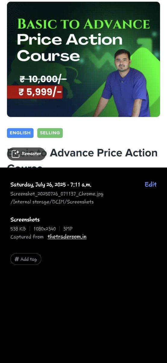 HotsSn's tweet photo. @thefundedroom Check the date of screen shot taken this scammer says he did not sell any course liar scammer he is stay away . In latest video he said he never sold any course see ur self he lied online infront of every one what more proof you guys need @thefundedroom @thetraderoom_ scamroom🤣 https://t.co/eZ8vuBVKiJ