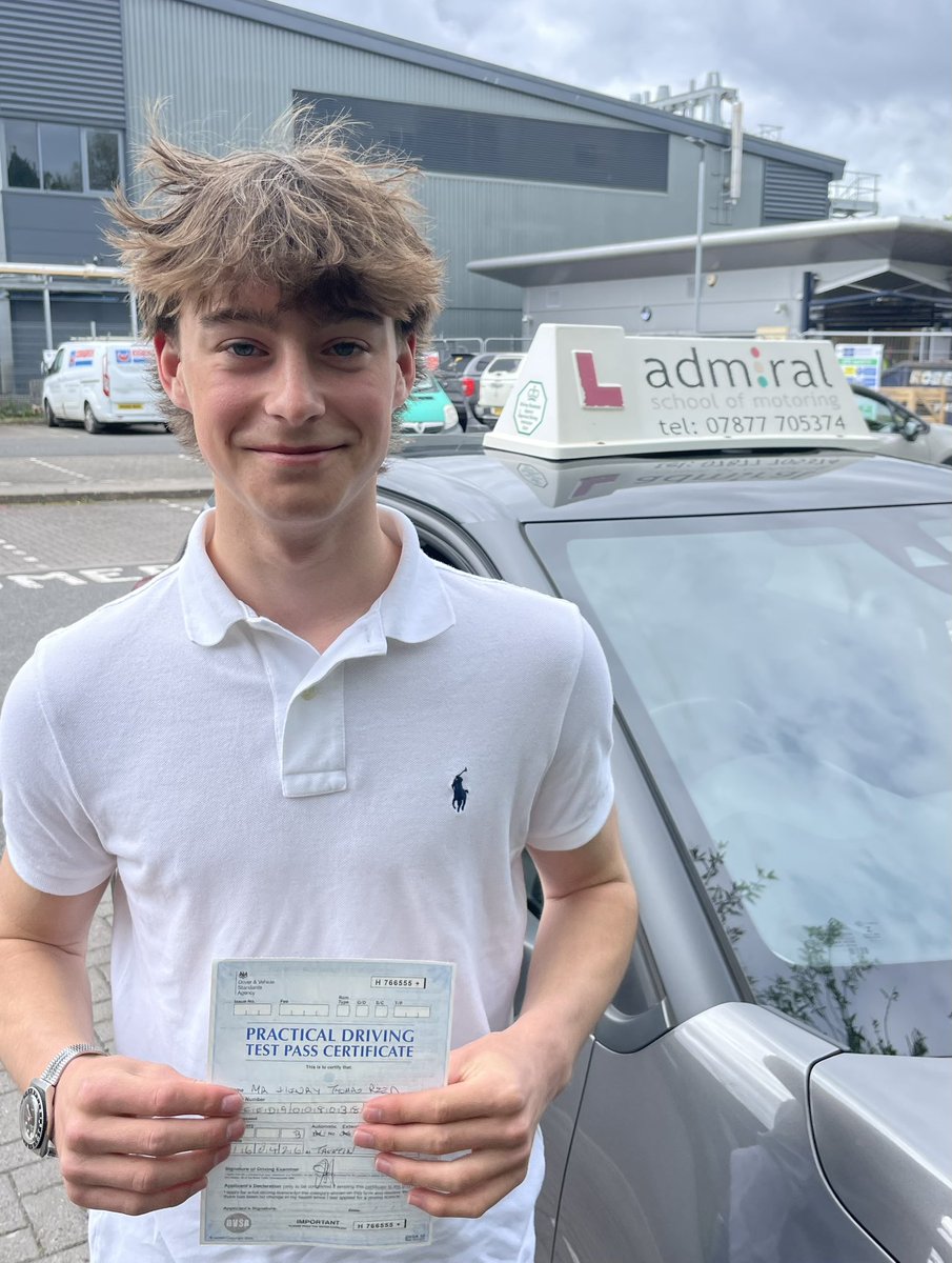 admiral_driving's tweet photo. Congratulations to Henry Reed who passed his driving test today with just 4 driving faults. Well done Henry and stay safe on the roads now. 👍👍🚗🚗 https://t.co/tI1WGEVI9G