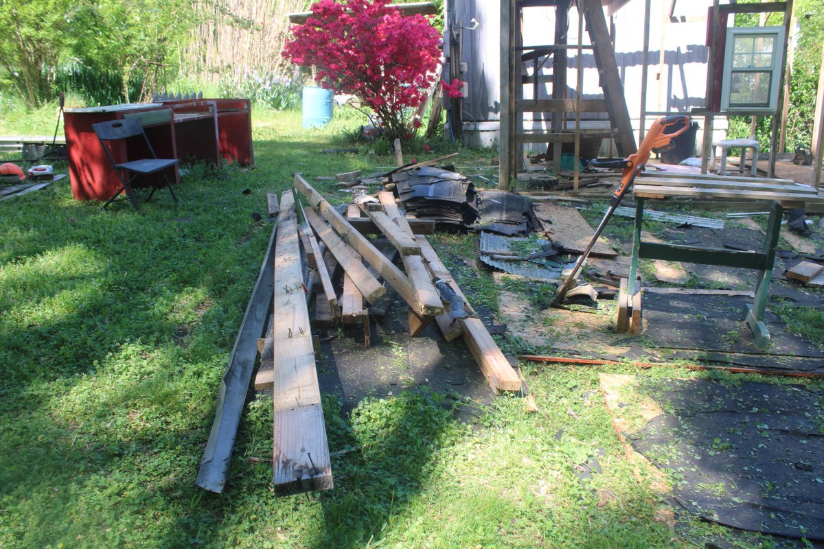 docsanderson's tweet image. #Scientists #Carpenter #RestorationProject #Wolves #Mates @NatGeo @HeartsofHeroes_ @Nature
@Ginger_Zee Lizzie Mags G i weedate the job site for #Safety then stacked the wall into cleaning pile to #Recycle the wood. good return to the job. pivoting back to box Lunchtime Mwah Lee