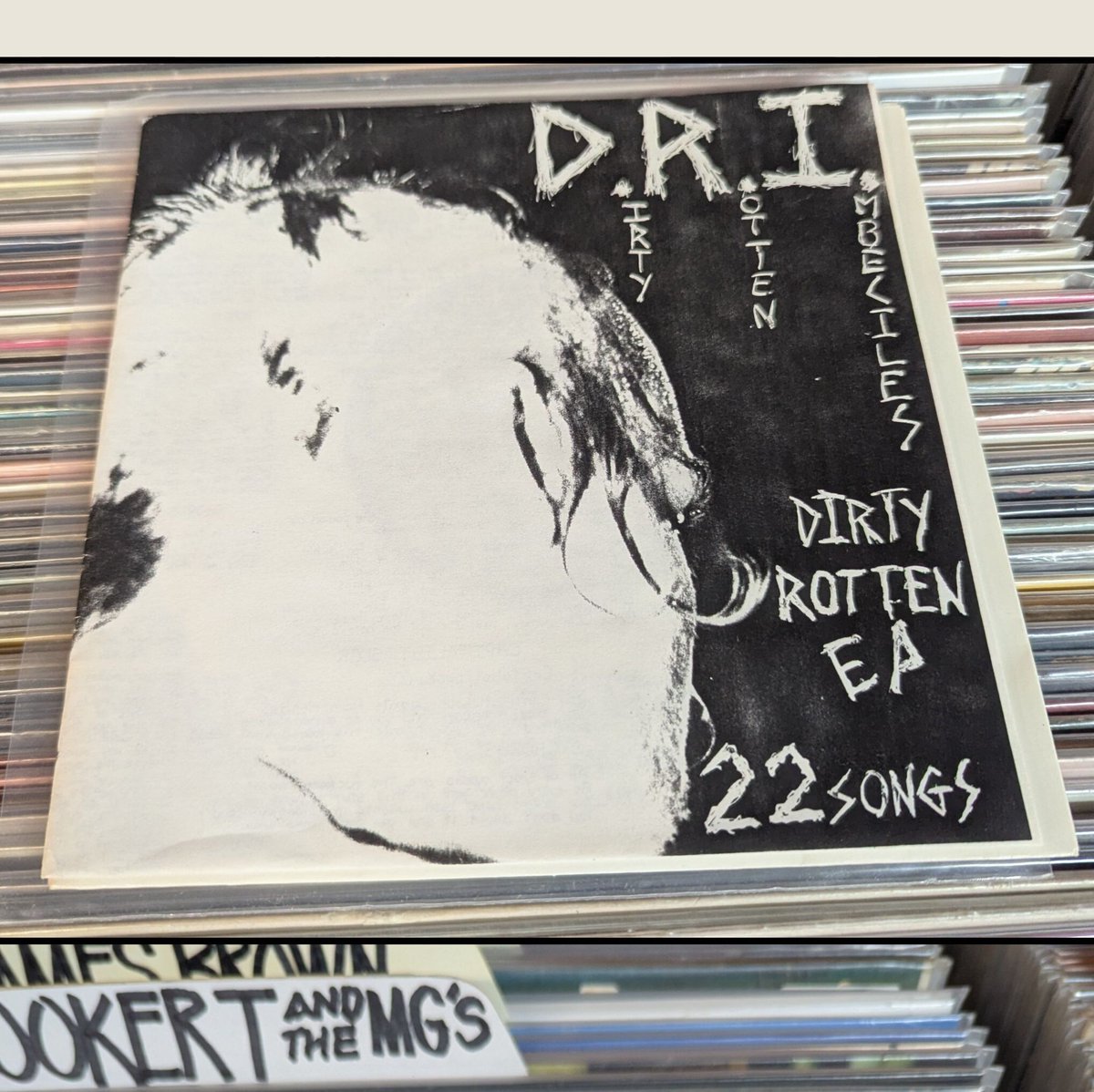VVMOEvanston's tweet image. How about hardcore? This original 1983 D.R.I. "Dirty Rotten EP" is just a teaser of the vintage punk we’re unleashing for Record Store Day. Original pressings. We’ve been the home for punk collectors since '79. Doors open at 11AM! #dri #hardcorepunk #vvmo #rsd2026