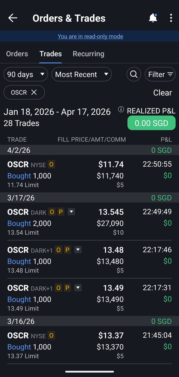We have been aggressively buying $OSCR quadrupling our investment position since December, making it our 3rd largest position. 
You are still early on this one. 
This is too obvious.