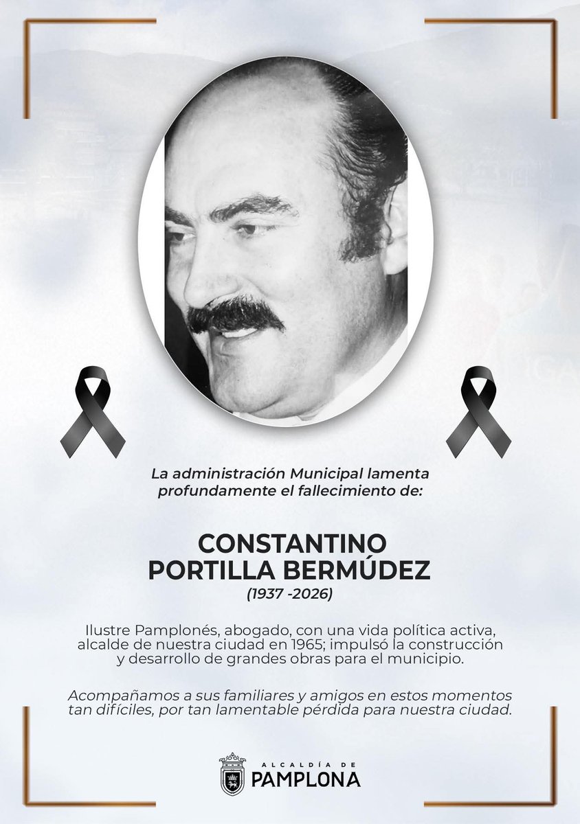 Raquim55's tweet photo. Lamento profundamente el fallecimiento del exsenador pamplonés Constantino Portilla.
Dirigente liberal, con una amplia y reconocida trayectoria en el sector público y la academia, deja un legado importante para Pamplona y el departamento de Norte de Santander.
Expreso mis más sinceras condolencias a su familia, amigos y a todos quienes compartieron su vida y su servicio al país. Que Dios le conceda el descanso eterno y brinde fortaleza a sus seres queridos en este momento de dolor.