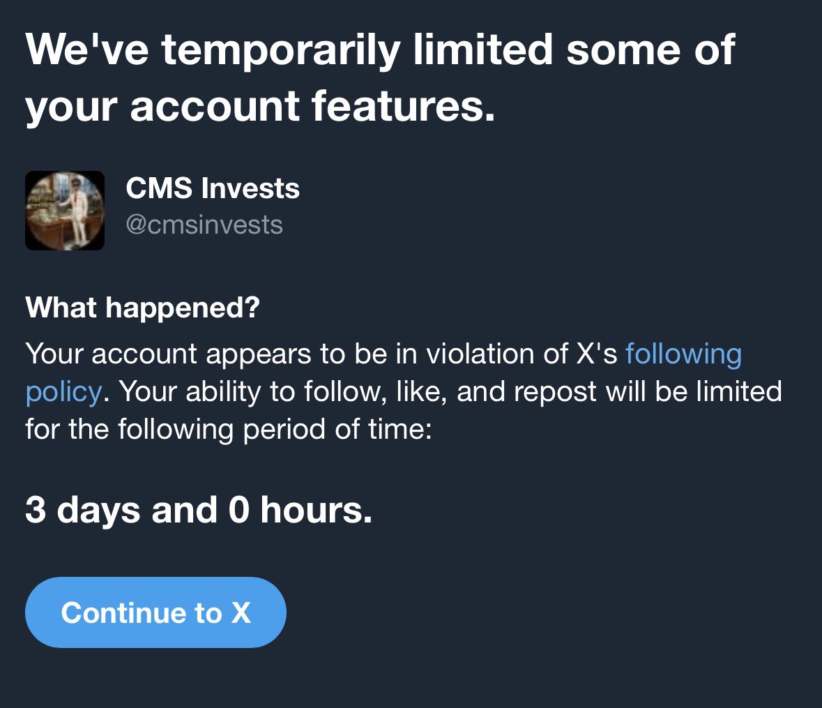 CMS Invests tweet media