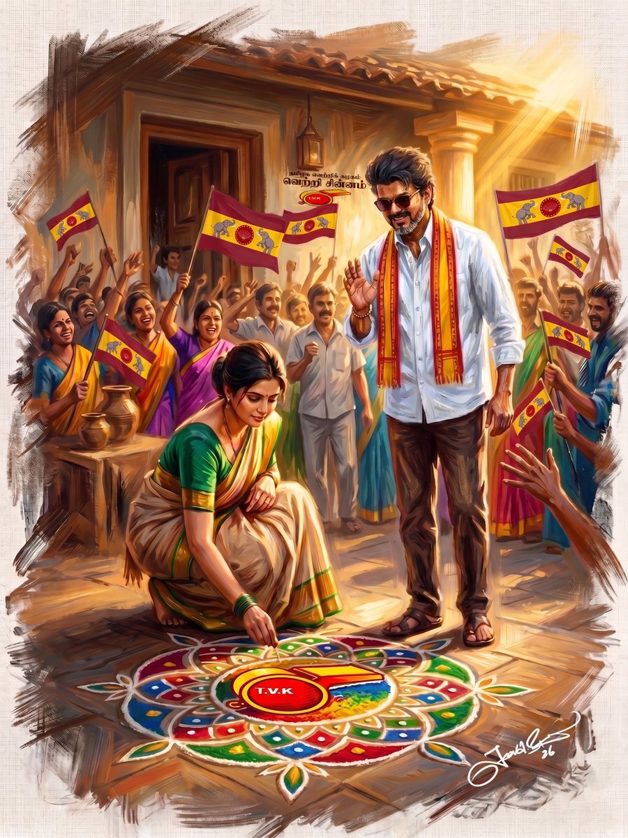jeevaskj's tweet photo. TVK Thalaivar Thalapathy Vijay Support Kolam Painting 🔥 | Vote For TVK🗳️| Tamil Nadu 2026
#ThalapathyVijay #TVKVijay #TVK #TVKKolam #VijayFans #VoteForTVK #KolamArt #TamilArt #SupportTVK #Vijay2026 #TamilNaduPolitics #KolamDesign #Thalapathy #TVKMovement
@actorvijay @TVKVijayHQ https://t.co/1NuCzE0QES