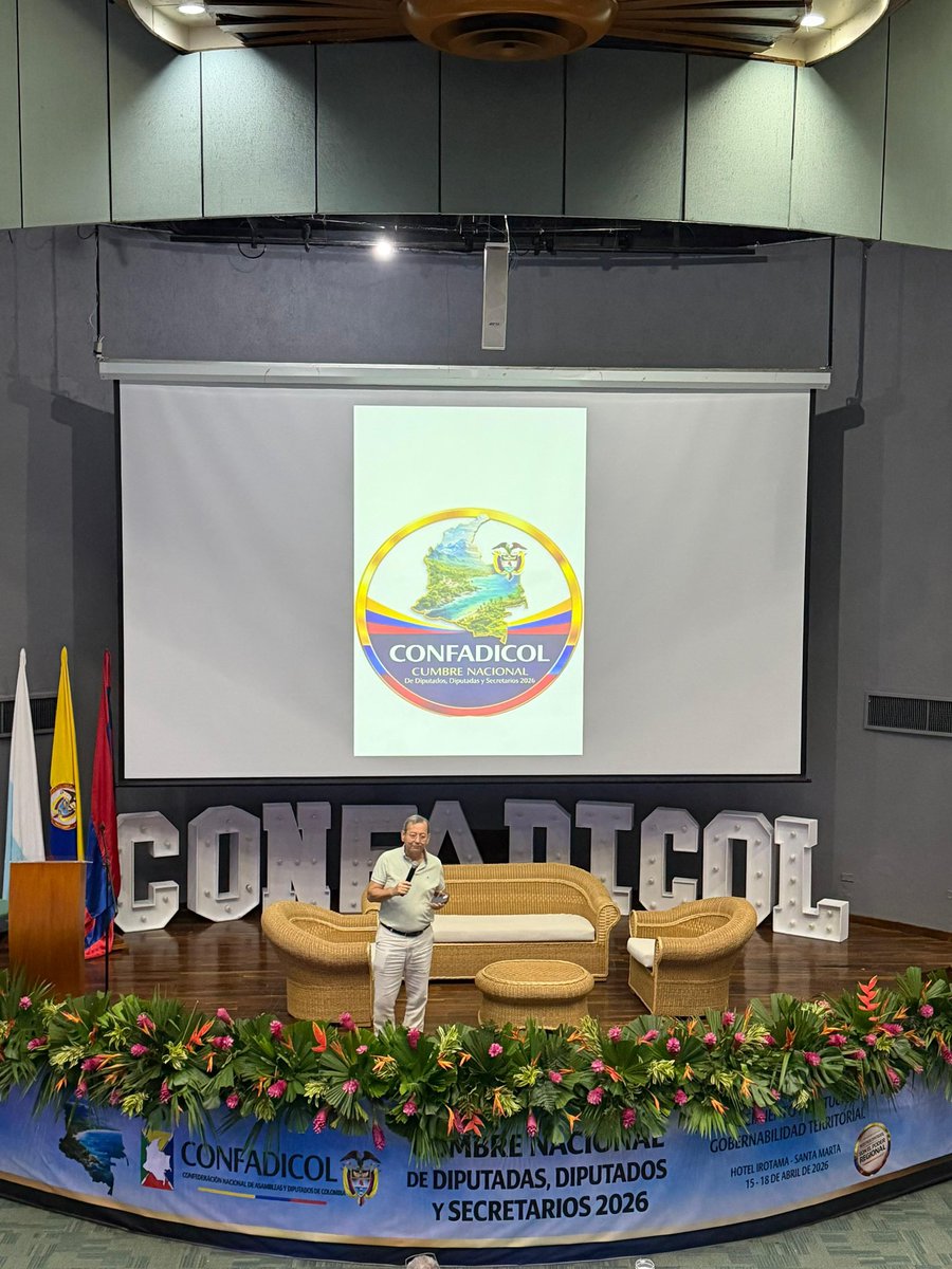 addsantander's tweet photo. Desde Santa Marta, participamos de la Cumbre Nacional de Diputados, Diputadas y Secretarios 2026 de @confadicol 🇨🇴 Un encuentro que reafirma el compromiso por el fortalecimiento de la democracia y la construcción de políticas públicas más eficientes. https://t.co/PbBW5D5o43