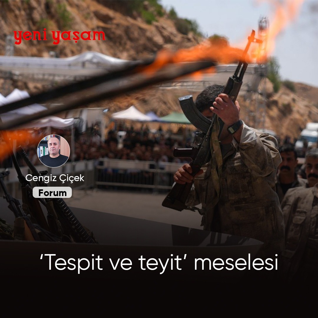yeniyasamnews5's tweet photo. 📌 ‘Tespit ve teyit’ meselesi

▪️ Demokratik Entegrasyonun önündeki en büyük engelin, silahların bırakılması sürecinde yaşanan ‘gecikmeler, yavaşlıklar’ değil; hükümetin süreci, ‘tespit ve teyit şartı’ olduğu daha net görülüyor

🖊 Cengiz Çiçek

https://t.co/qsVhF6g736 https://t.co/ZZeDe0A5DS