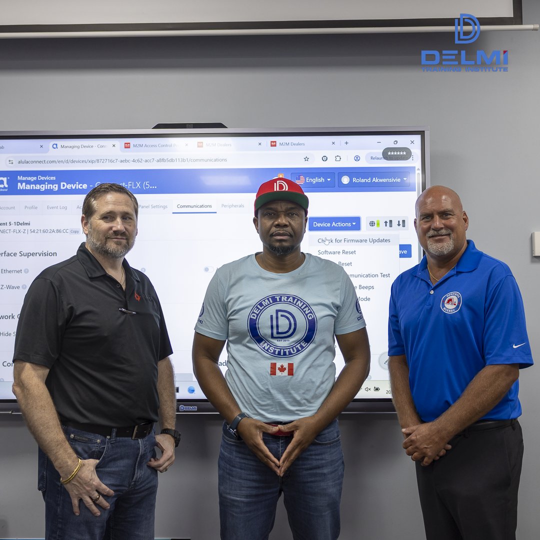 DelmiTraining's tweet photo. We’re pleased to welcome 𝗧𝗼𝗱𝗱 𝗪𝗮𝘁𝘁𝘀 from PLG Manufacturers Representatives, along with 𝗖𝗵𝗿𝗶𝘀 𝗕𝗮𝗿𝘁𝗵𝗼𝗹𝗼𝗺𝗲𝘄, Technical Sales Engineer at Alula. https://t.co/v0g2k6Mq8l