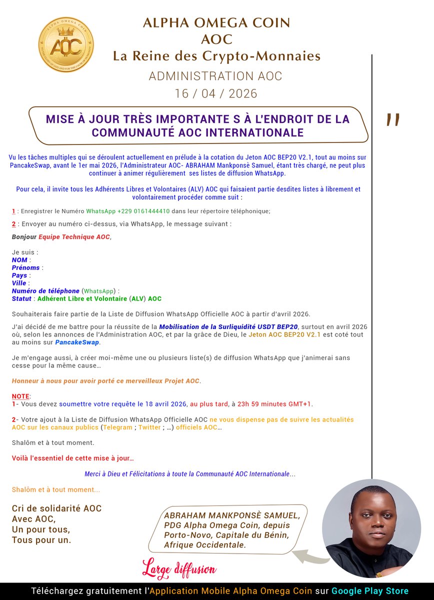 Alpha Omega Coin tweet media