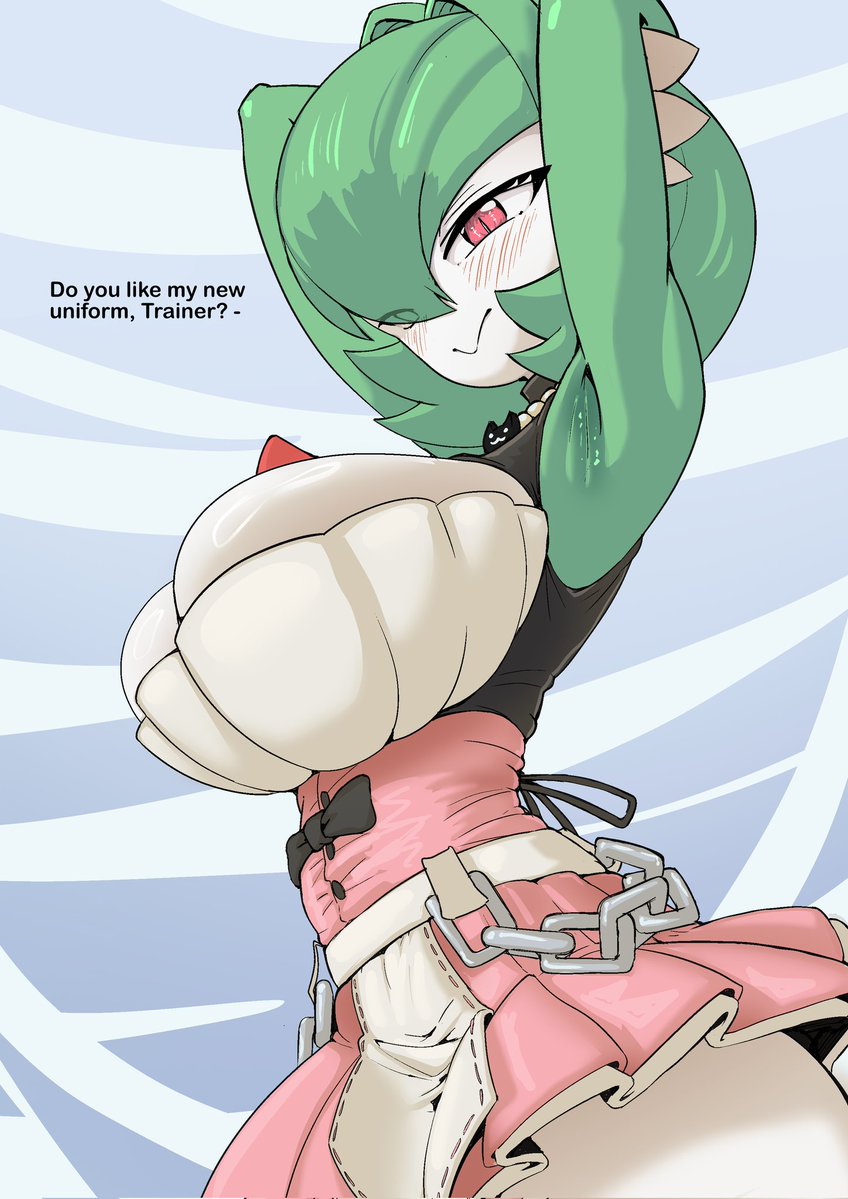 Alice shows her new uniform to her trainer
#art #ocart #animeart