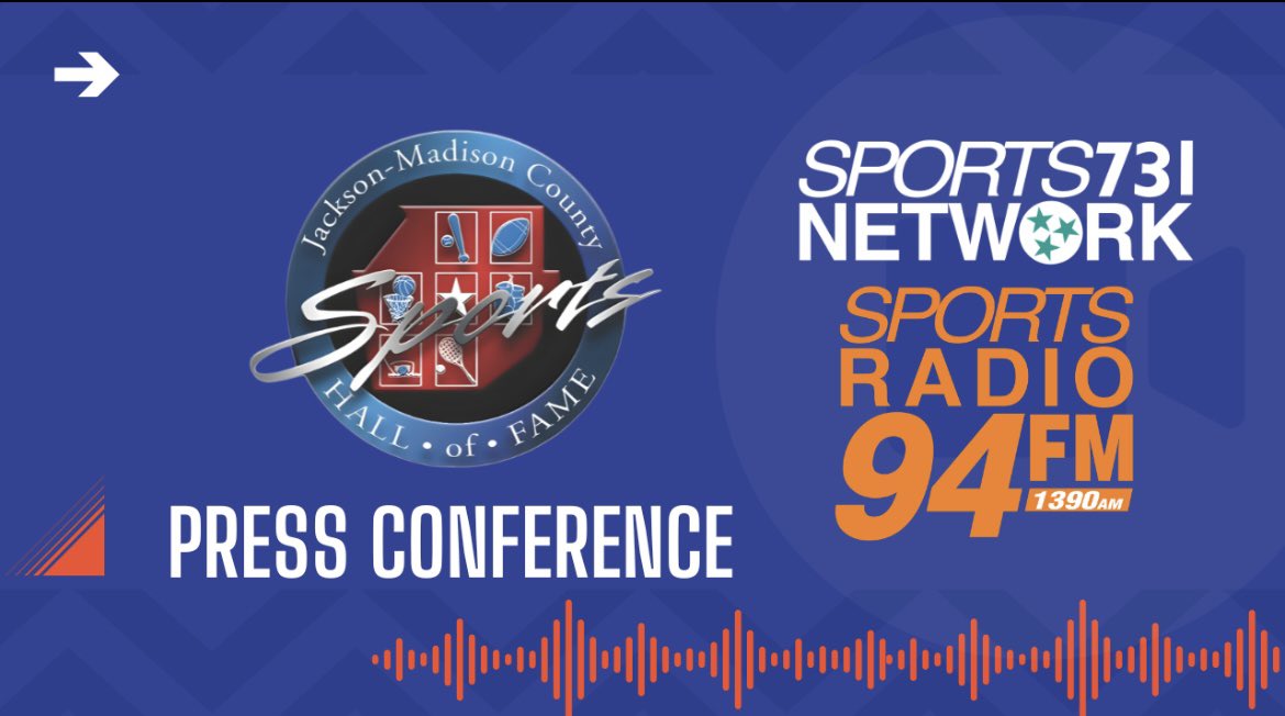 Sports731Net's tweet photo. We are super excited to cover the @JMCSHOF tonight as the inductees will field questions from the local media! Tune in with us at 4:30 for live coverage!

📺Watch: Sports731 Network Facebook | https://t.co/TZxnEvELPW | Sports731 Network App 

Congratulations to all five inductees!