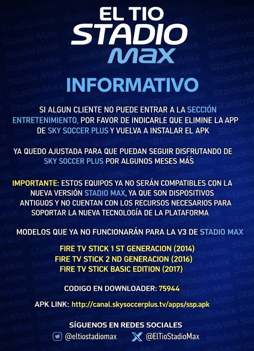 El Tio Stadio Max tweet media