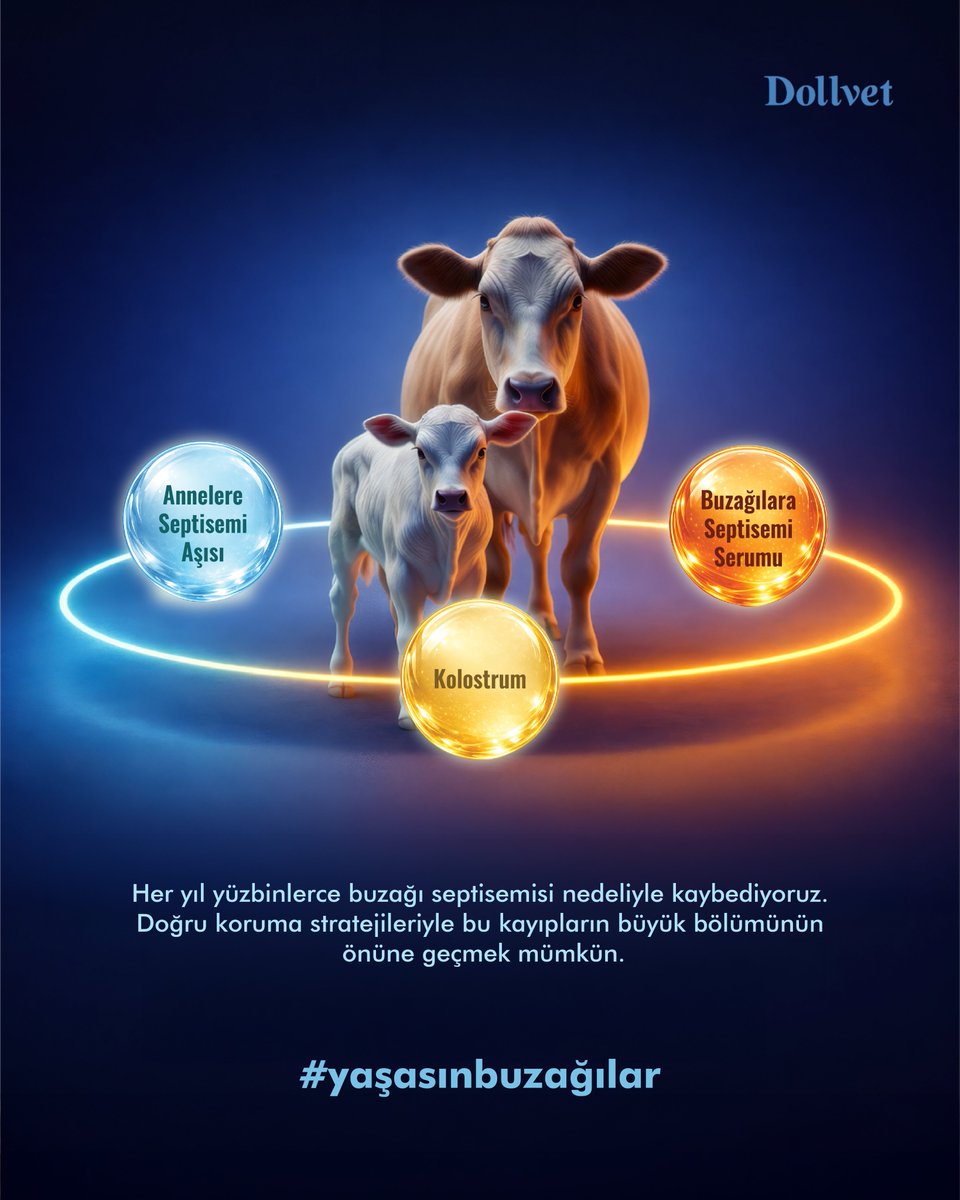 dollvettr's tweet photo. Ülkemizde her yıl yaklaşık 5 milyon buzağı doğuyor.
Ancak buzağıların %5–15’i yaşamın ilk döneminde kaybediliyor.

Oysa doğru koruma stratejileriyle bu kayıpların büyük kısmı önlenebilir.

Koruma, anne karnında başlar ve doğru uygulamalarla devam eder.

#yaşasınbuzağılar #dollvet https://t.co/tjvlCl8J3o