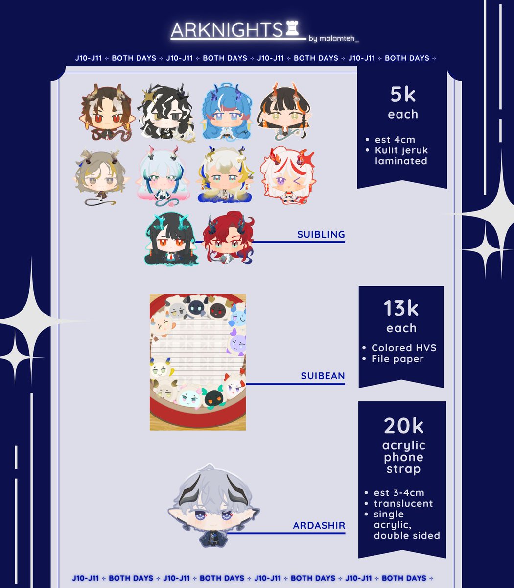 MY OTS CATALOGUE IS HEREEE 𐔌՞. .՞ 𐦯🫖
🏠Booth J10-J11 (CARI CUAN - SENIMANTRA)
✨Fandom ⊹ Limbus Company, Idolish7, Ensemble Stars, Arknights, Reverse 1999, and more🍵
#comipara6 #comipara6catalogue