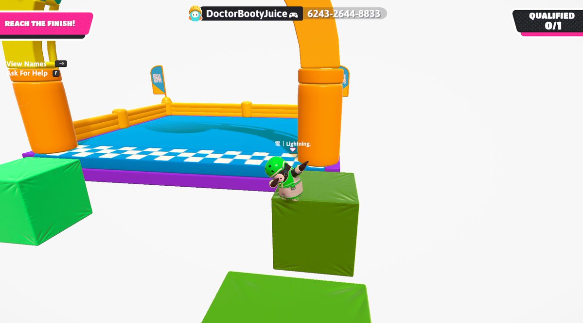 Lightning_BG's tweet image. #FallGuys #FallGuysCreative #FallGuysMaker
The Poolrooms II by DoctorBootyJuice

Map is pretty easy, just a swimming pool themed map, also most of the objects are white. Map was fun and sightreadable. Just a basic course by DoctorBootyJuice.

Also there's a fake end, but real