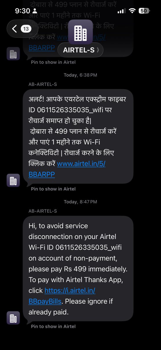 atkumar0's tweet photo. fuck off @Airtel_Presence @airtelindia , i don’t want your services . you are harassing me by sending msg to every 2hours reminder for recharge of wifi which disconnected . you don’t have any shame for mentally harassing me from last 4months https://t.co/xhMzUy0UPV