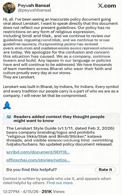 rishibagree's tweet photo. Community Notes destroyed Peyush Bansal https://t.co/VL4t7Z6jK3