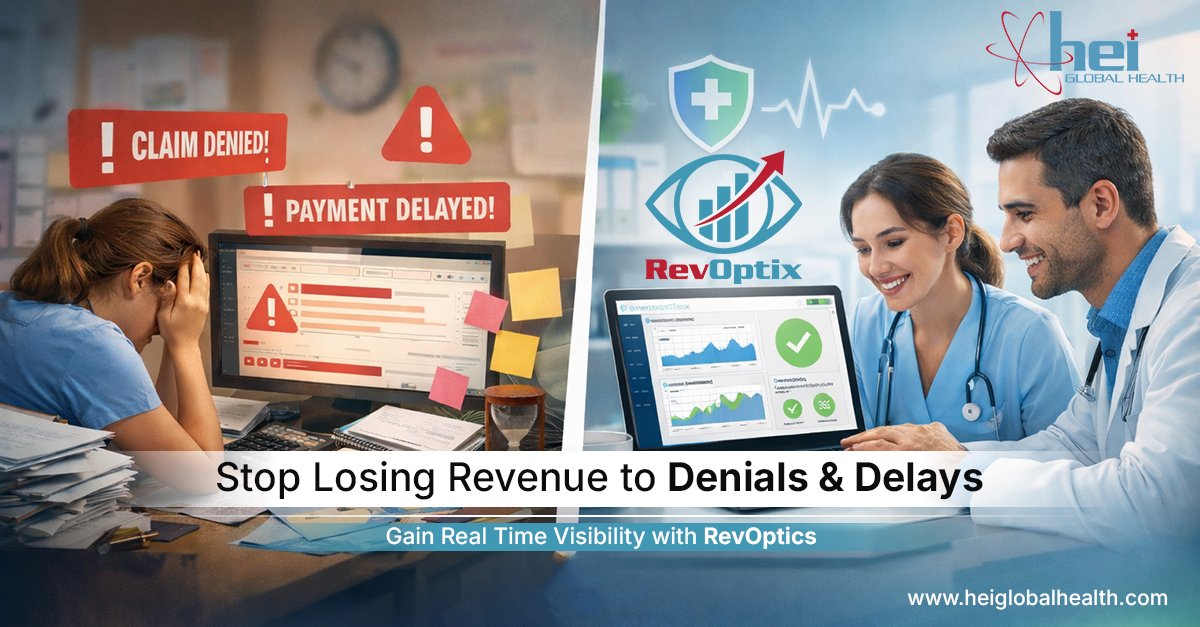 HEIGlobalHealth's tweet photo. See the gaps. Fix the delays. Protect revenue with RevOptix.

#RevenueCycle
#HealthcareTech
#DenialsManagement
#RevenueOptimization
#HealthcareAnalytics https://t.co/4HeFzbj4Ro
