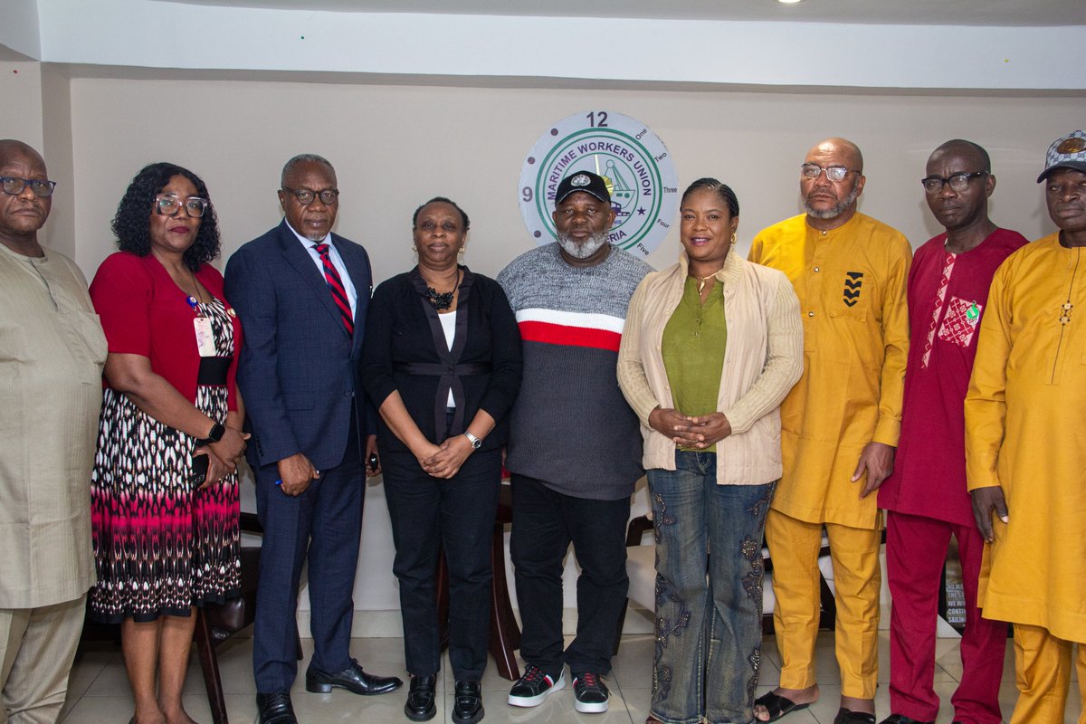 OfficialMWUN's tweet photo. NIMASA Western Zonal office working visit to MWUN on an ongoing effort to strengthen collaboration and engagement with stakeholders in the marine sector.

@nimasaofficial https://t.co/LxT9BaT2Bj
