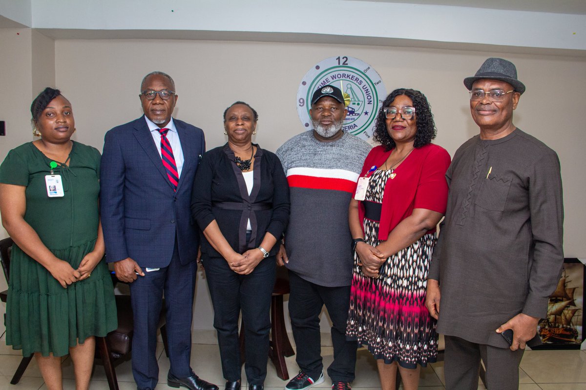 OfficialMWUN's tweet photo. NIMASA Western Zonal office working visit to MWUN on an ongoing effort to strengthen collaboration and engagement with stakeholders in the marine sector.

@nimasaofficial https://t.co/LxT9BaT2Bj