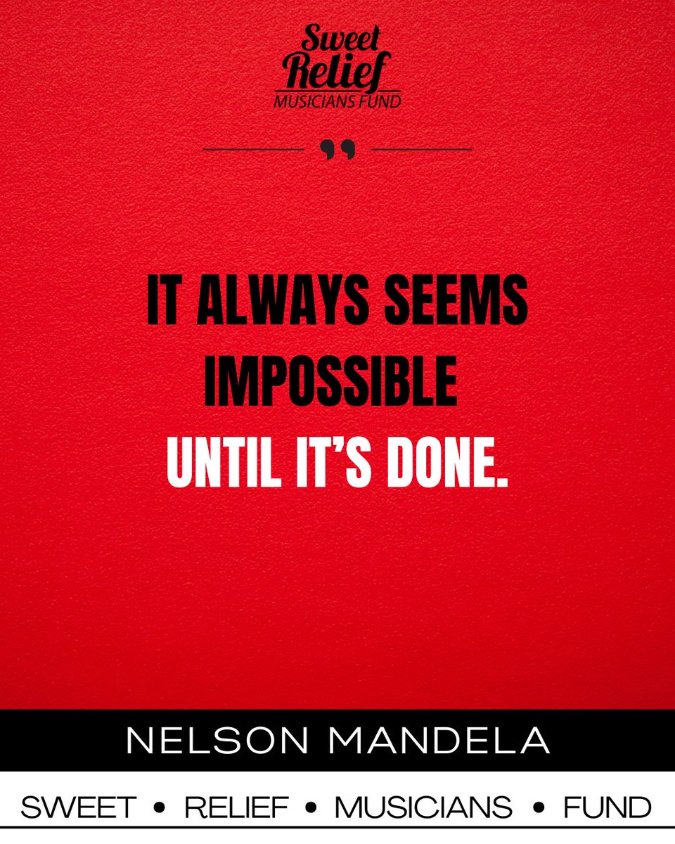 SweetRelief's tweet image. "It always seems impossible until it's done." - Nelson Mandela

#DoGood