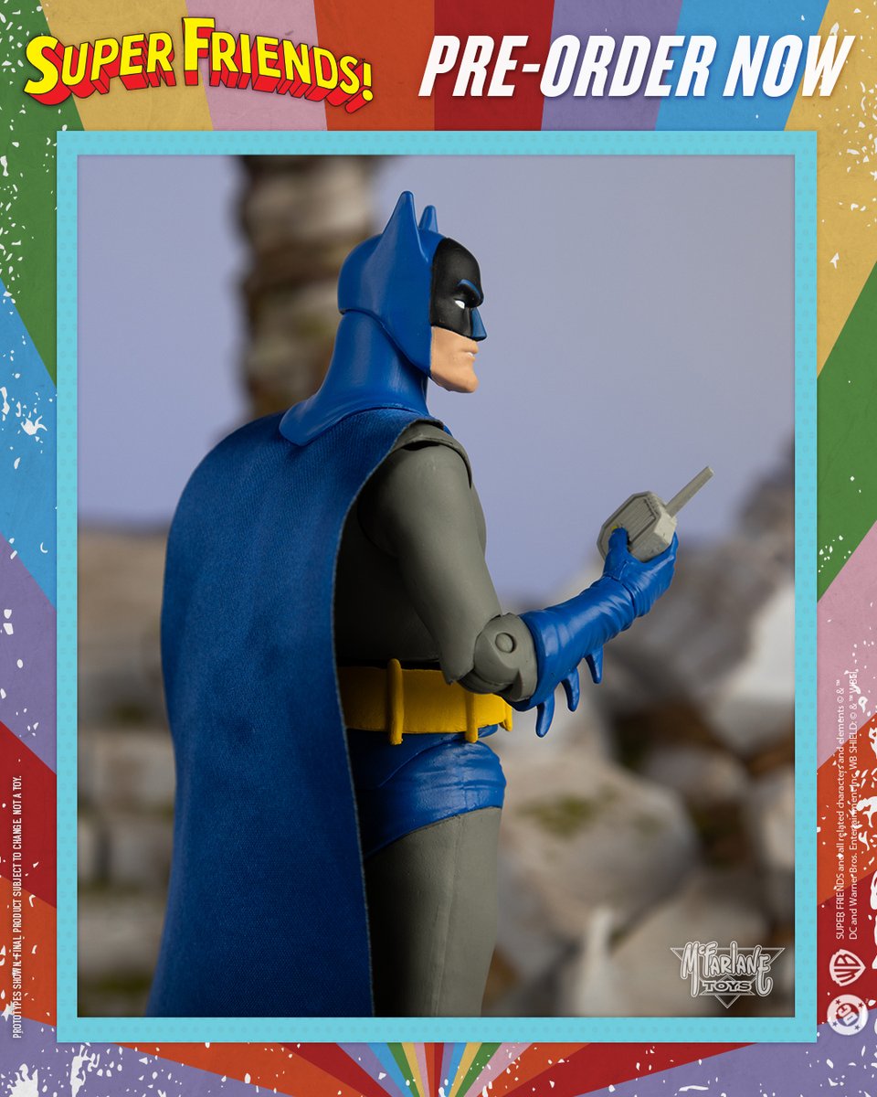 mcfarlanetoys's tweet image. Batman™ V2 is available for pre-order NOW at select retailers! ➡️ bit.ly/BatmanV2SuperF…   

6" scale figure is based on the Super Friends™ show and includes batarang, Justice League Radio and art card.  

#McFarlaneToys #DCRetro #SuperFriends #Batman