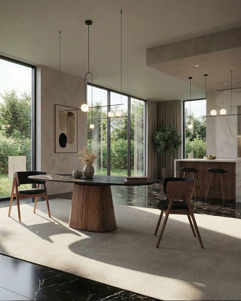 LivareaBerlin's tweet image. Schwarz. Elegant. Zeitlos.
Der AL2 Tessera Esstisch mit Marquina Marmorplatte ist mehr als ein Möbelstück.
Handwerkskunst trifft auf edelsten Naturstein.

Jetzt konfigurieren: livarea.de/al2-tessera-00…

#InteriorDesign #Marble #DiningTable #AL2 #Livarea