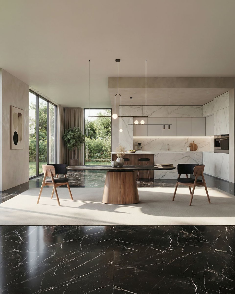 LivareaBerlin's tweet image. Schwarz. Elegant. Zeitlos.
Der AL2 Tessera Esstisch mit Marquina Marmorplatte ist mehr als ein Möbelstück.
Handwerkskunst trifft auf edelsten Naturstein.

Jetzt konfigurieren: livarea.de/al2-tessera-00…

#InteriorDesign #Marble #DiningTable #AL2 #Livarea