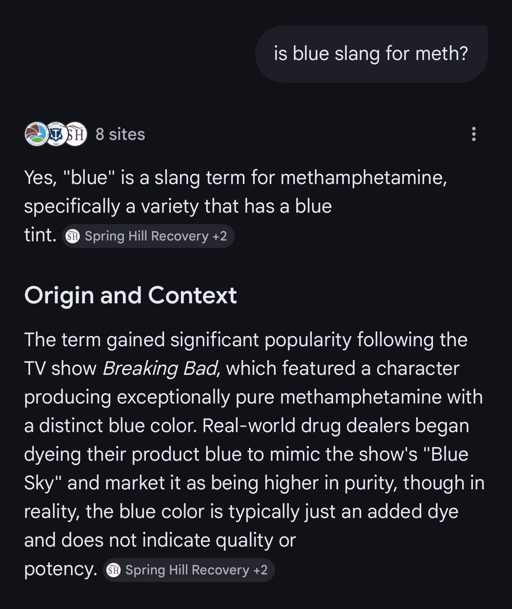 joncake86's tweet photo. @OfficialRobbi3 @rodden90076 @HustleBitch_ @grok I’m not confused. There’s 100 slang terms for it, “blue” being one. Clav has admitted to using meth regularly https://t.co/b8iCmaf7WF