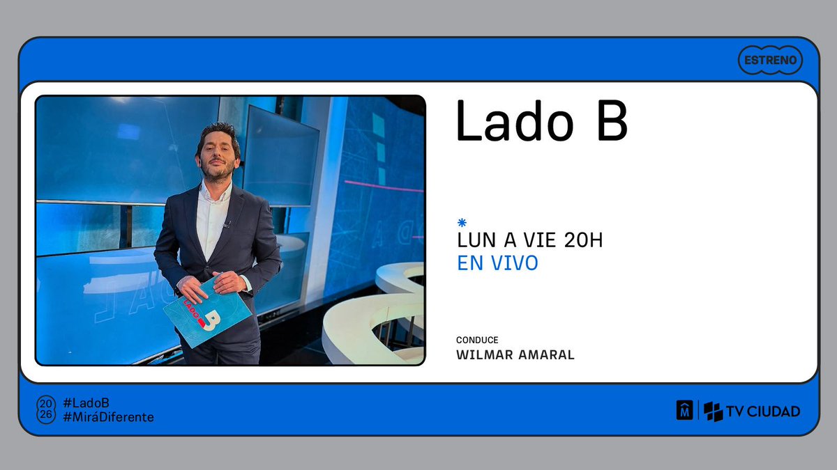 TVCIUDADuy's tweet photo. Viernes! 🥳
Hoy en #TVCiudad

📰 8:30, 13 y 19h #InfoCapital • En vivo
🧉 9h #CiudadViva • En vivo
🤸‍♀️ 11h #EnMovimiento
🚨 14h #HonoresPoliciales
🐣 17h #PaseoAnimado
🏆18h #ClubesConHistoria • Amanecer
🗺️18.30h #Entornos • Salinas
🔎 20h #LadoB • En vivo
🔙 21h #SalaTevé • Edu "Pitufo" Lombardo
🔙 22h #SesionesPegaso •  Temp 2 • Lucía Severino
🔙22:30h #Temporario - La serie televisiva desde teatro El Galpón - Tiempo de Amigas

Seguí @TVCIUDADuy
📺#MiráDiferente