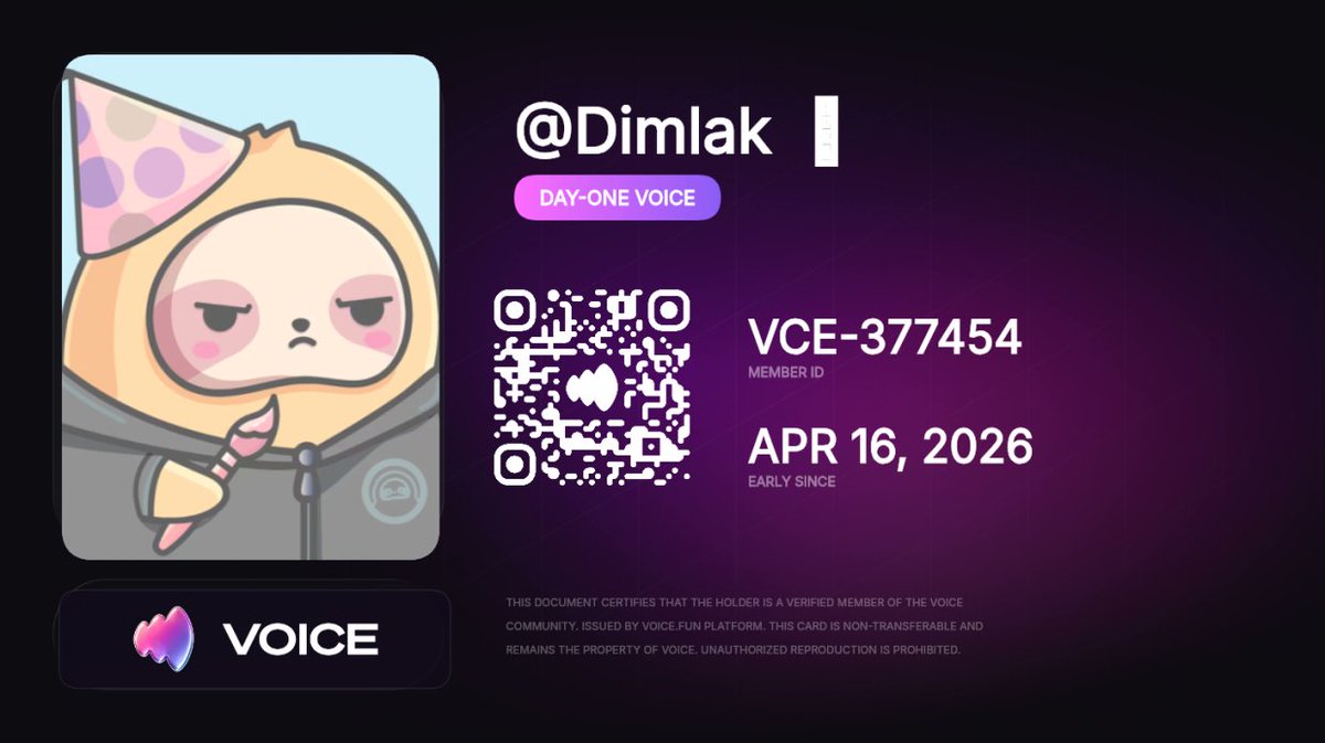 DimkatG's tweet image. Just got my @Voicehavefun membership card!

Member ID: VCE-377454

#Voice #VoiceFun #VoiceCommunity