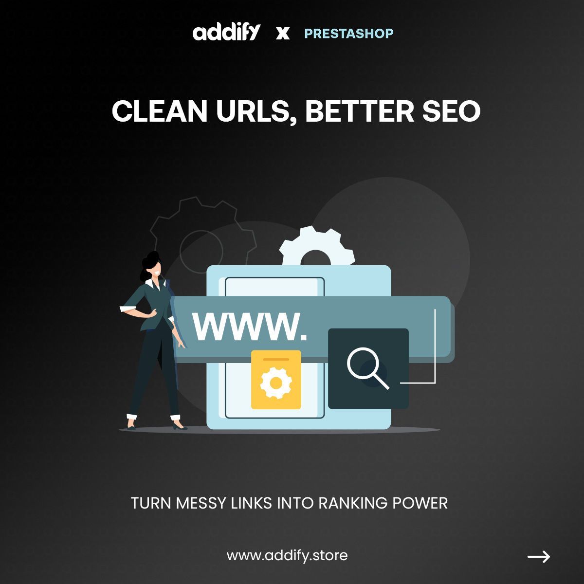 Addify2's tweet image. Your URLs could be hurting your SEO.

Messy links confuse users and search engines. Clean, SEO-friendly URLs improve rankings, clicks, and overall user experience.

Small change, big impact on conversions.

#PrestaShop #SEO #EcommerceTips #ConversionRate #UXDesign