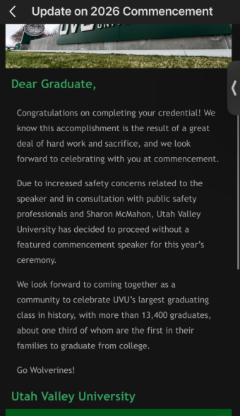 Utah Valley University College Republicans tweet media