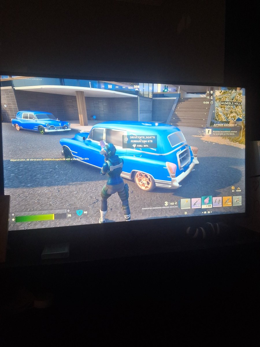 Fnts_goat's tweet photo. There's a glitch with the cars in fortnite where the turn into whatever this is and not the car I have selected which is a Ferrari @FortniteStatus @Fortnite https://t.co/gYccSt3pGW