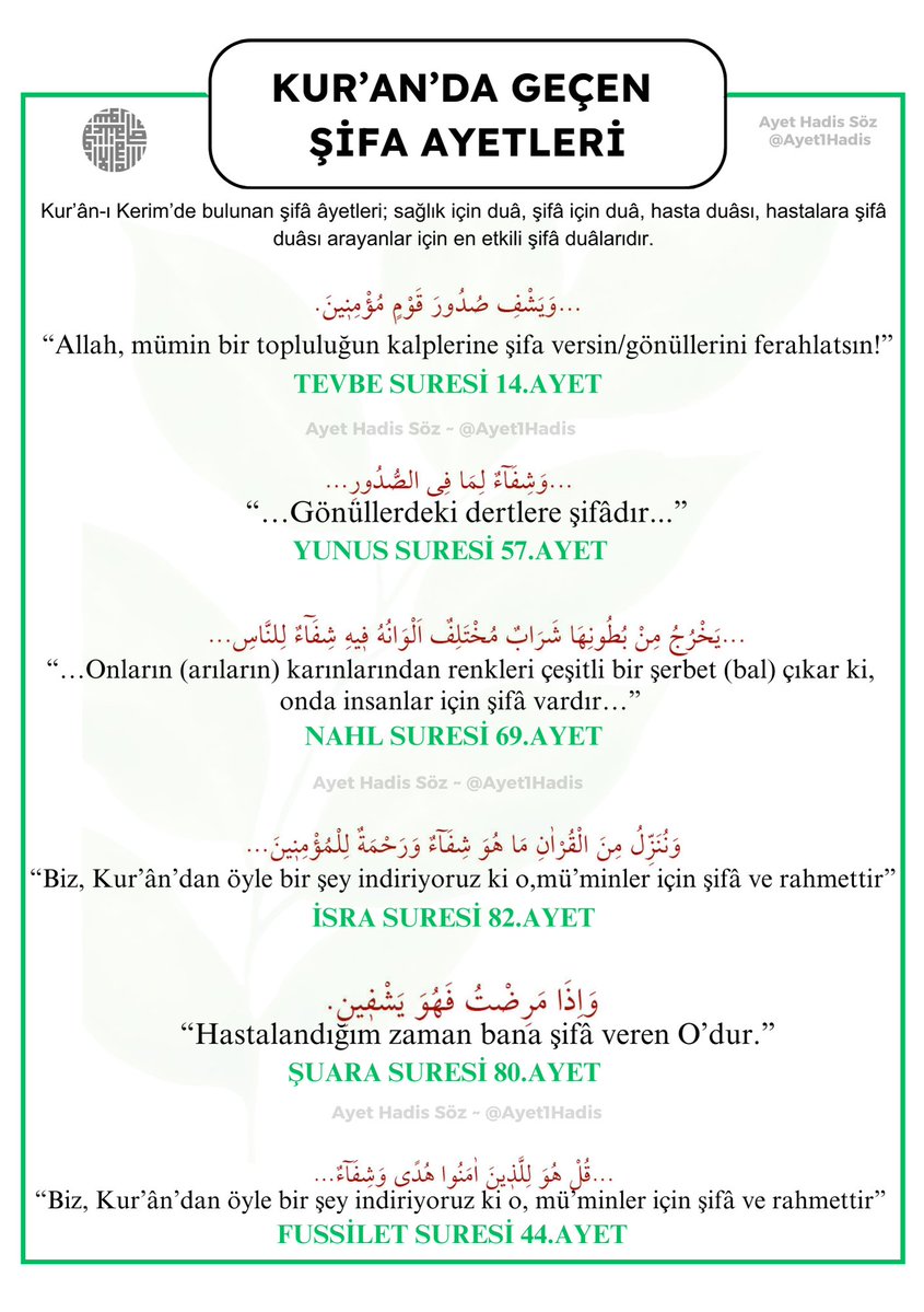 Şifa Duaları 🤲 tweet media