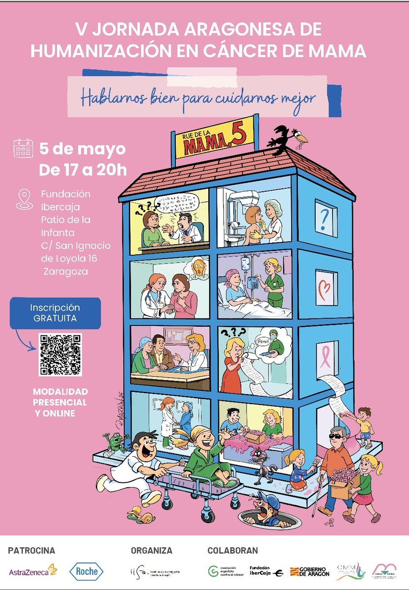 Nuclear_HUMS's tweet photo. V Jornada Aragonesa de Humanización en Cáncer de Mama 💝No te lo pierdas!!! 🏃‍♀️🏃🏃‍♂️🏃‍♀️🏃‍♂️ https://t.co/G0tLURa8BQ