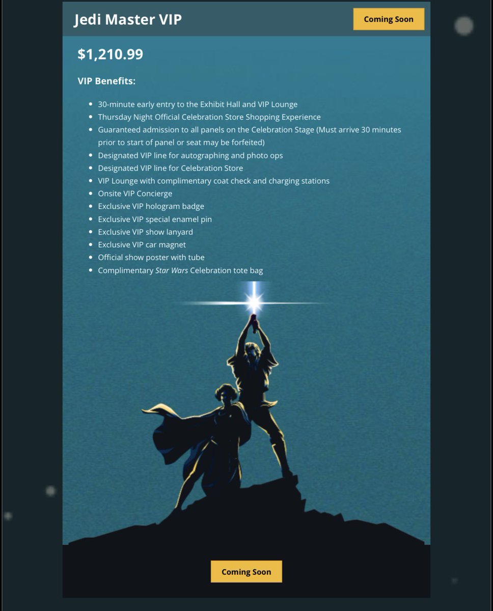 DisTrackers's tweet image. Star Wars Celebration tickets drop on 5/6!
.
starwarscelebration.com/en-us.html
.
#StarWars #StarWarsCelebration #ComicCon