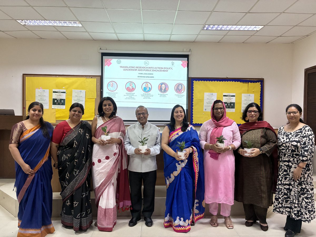 singh_avan23817's tweet photo. Grateful for the successful completion of our 5-day course “Ideas into Action” & today’s panel discussion!
A heartfelt thank you to Prof. (Dr.) Bijayalaxmi Nanda, Prof. (Dr.) Hena Singh
Proud to be part of PCGL, Miranda House
#PolicyLeadership #PCGL #MirandaHouse https://t.co/EExbzhH7Q2