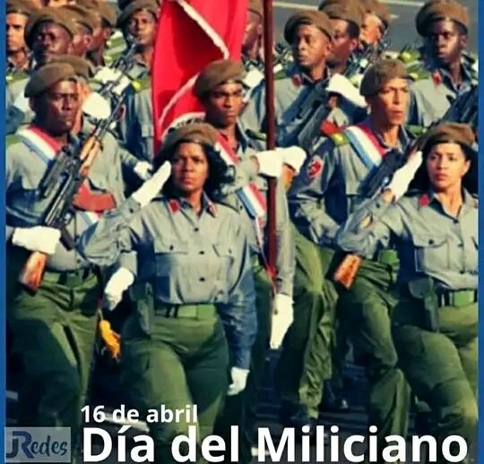 16 de Abril de 1961 : Día del Miliciano, en el aniversario 65 de la proclamación por #FidelPorSiempre del carácter socialista de la Revolución Cubana y la fundación del Partido Comunista de Cuba: #LaPatriaSeDefiende.
#GirónEsHoy
#CubaEstáFirme #FidelPorSiempre
#BaraguáPorMás