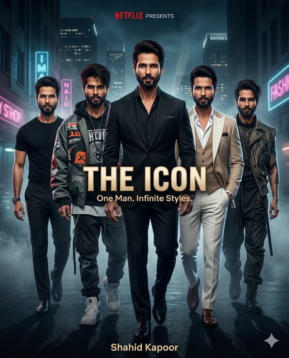 vinodsk007's tweet photo. One face, a thousand stories. Same identity, infinite evolution. #TheIcon #ShahidKapoor #CinematicPoster #HighFashion #EliteStyle #MensFashionIndia #BillionaireMindset #AlphaAesthetic #NetflixStyle #StreetKing #ModernGentleman #EditorialShot #FashionEvolution #Trendsetter https://t.co/iSdgiiUzzk