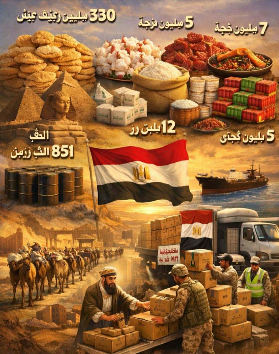 SMXETJXvIFFnH2V's tweet photo. ٣٣٠مليون رغيف عيش
٥ مليون فرخه
٧مليون كيلو لحمه
١٢طن رز
١١ طن سكر
٨٥١ الف برميل نفط
١٥مليون طبق كشري
٥٥مليون باكو شاي
ده استهلاك المصريين ف يوم واحد دا غير بقيةالحاجات اللي مذكرتهاش 
فمتحطش ف دماغك اللي بيقول ويعيد ع السوشيال ميديا علشان استهلاك يوم للمصريين بيساوي استهلاك شهور https://t.co/1SKdwRGIQy