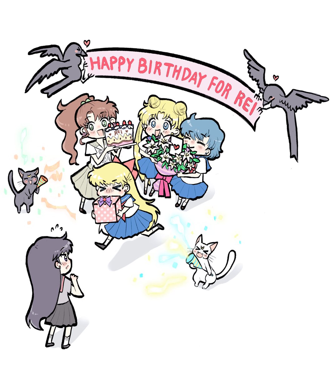 レイ誕生日おめでとう🥳🎉❤️

#火野レイ生誕祭2026
#セーラーマーズ生誕祭2026
#Reinako ❤️🧡