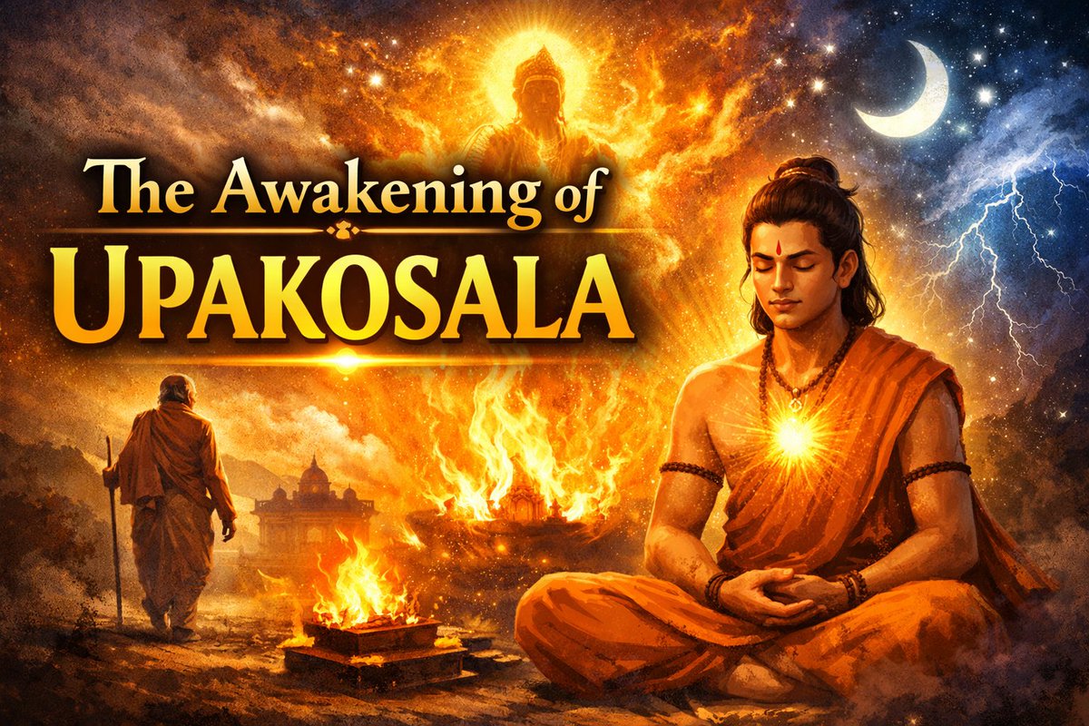PaulVedant45748's tweet image. The Awakening of UPAKOSALA 
#kidslearning #cartoon #moralstories #upanishads #animation   
Dive into the profound story of Upakosala, a devoted disciple of Satyakama Jabala, from the Chandogya Upanishad.