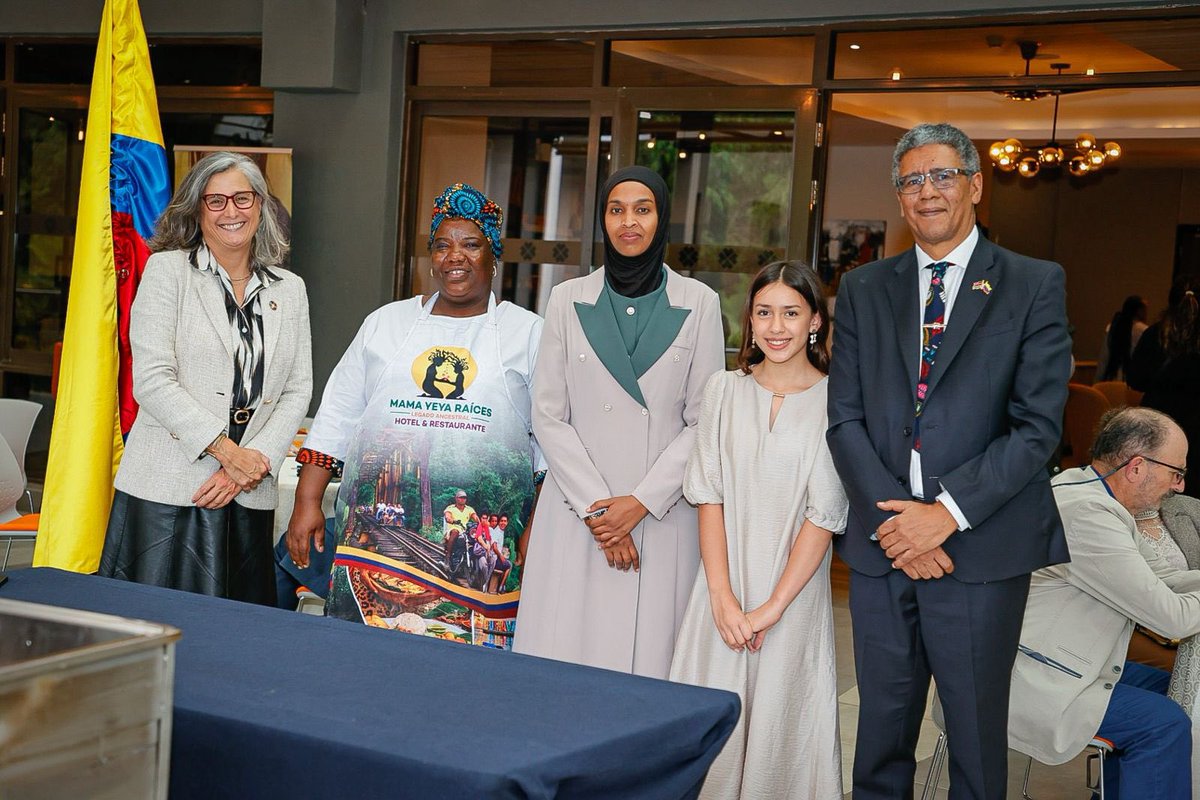 UmmiMBashir's tweet photo. At the invitation of H.E. Pedro Leon Cortez Ruiz, the Ambassador of the Republic of Colombia to Kenya, I had the distinct honour of attending the African Legacy Colombian Gastronomy curated by Chef
Amalia Carabalí of Colombia. 

This event celebrated the rich cultural heritage and enduring ties between Kenya and Colombia through the universal language of gastronomy.