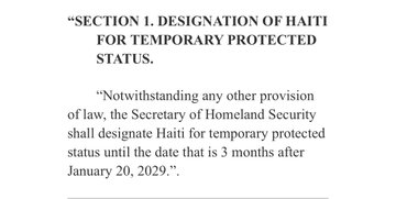 TexasBlooz's tweet image. TEMPORARY PROTECTED STATUS
until 3 months AFTER
January 20, 2029

#WhoseNext  ??
